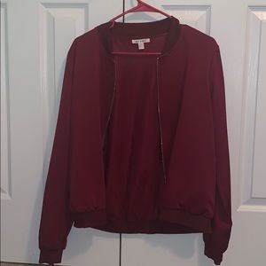 NWOT Maroon bomber jacket